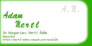 adam mertl business card